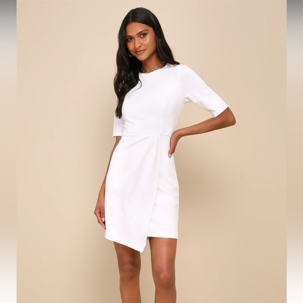 White mini dress